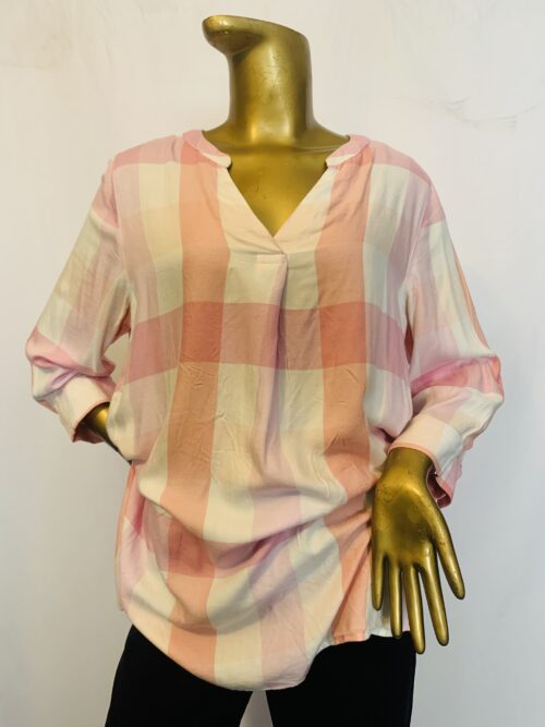 Pink / White Cotton Top