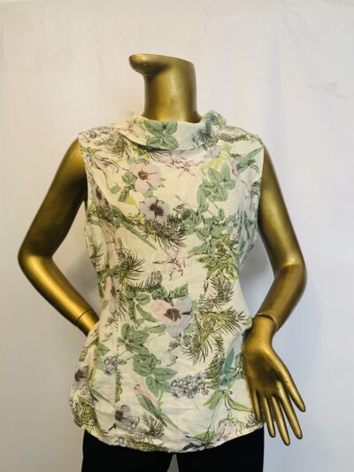 IMG_4529 White Floral Sleeveless Top - Image 1