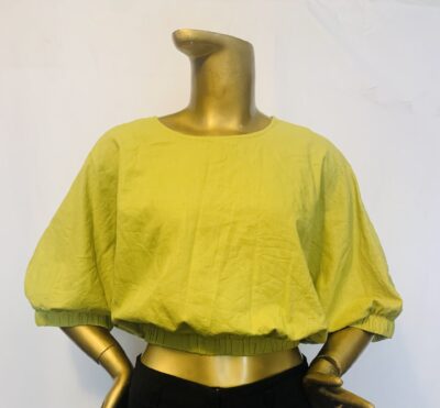 IMG_5113 Army Green Crop Top - Image 1