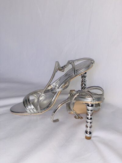 IMG_0568 Silver Colored Heel { Size | 38 } - Image 1
