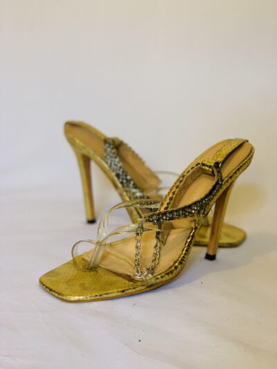 IMG_0587 Gold Colored Heel { Size | 40 } - Image 1