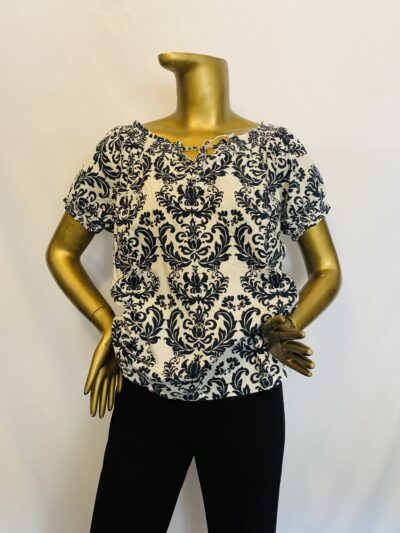 Blue Colored  Floral Top { Size | 12 } - Image 1
