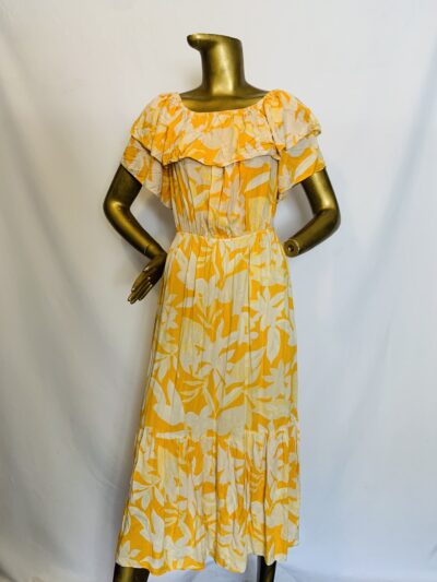 Yellow Cape neck Dress {Size | 12} - Image 1