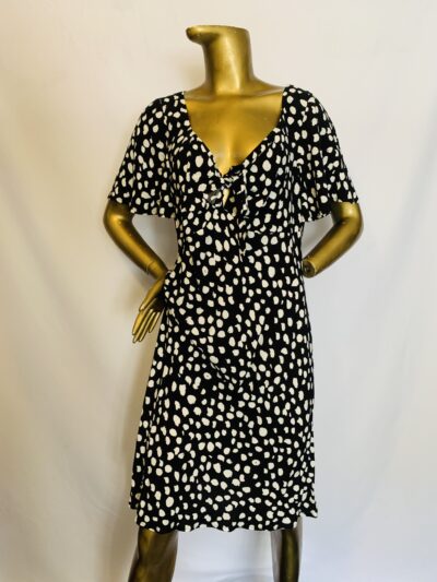 IMG_7509 Black / White Pocker Dot Dress {Size | 12} - Image 1