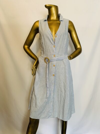 IMG_7586 Blue Jean Sleeveless Dress {Size | 12} - Image 1