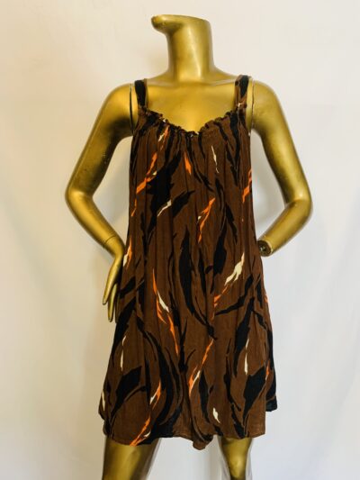 IMG_7588 Brown / Black Sleeveless Dress {Size | 12} - Image 1