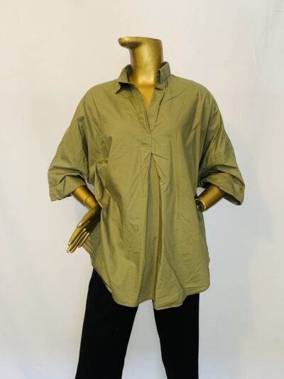 IMG_8121 Army Green Top {Size | 16} - Image 1