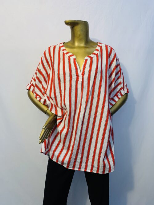 Red / White Stripe  Top {Size | 12}