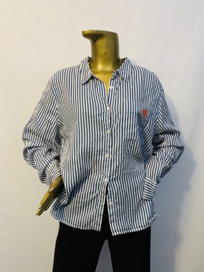 IMG_8200 Blue Stripe Shirt {Size | 12} - Image 1