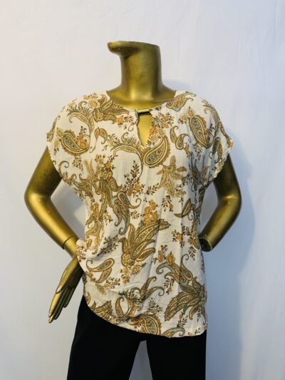 IMG_8240 White Floral Top {Size | 12} - Image 1