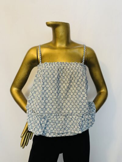 Blue / White Sleeveless Top {Size | 10} - Image 1
