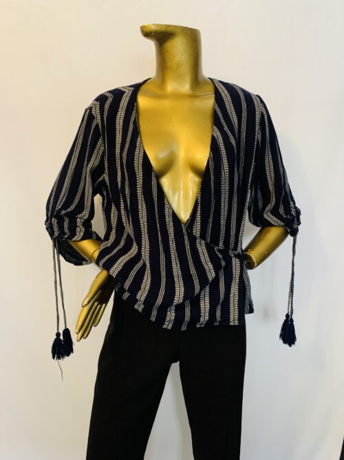 Blue Wrap Top {Size | 8}