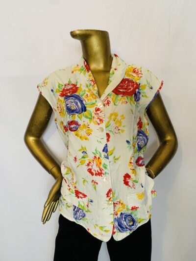 White Floral Top {Size | 12} - Image 1