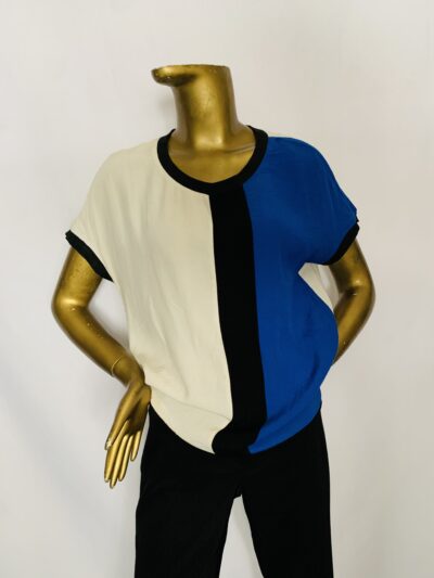 Blue / Black & Cream Top {Size | 12} - Image 1