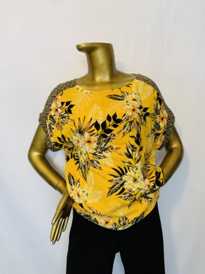 Yellow Floral Top {Size | 12} - Image 1