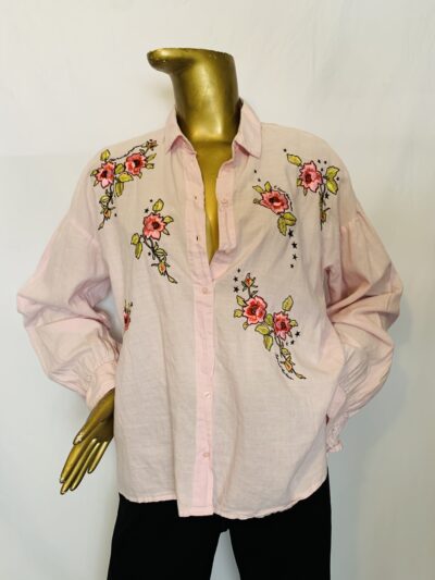 IMG_8465 Pink Floral Top {Size | 12} - Image 1